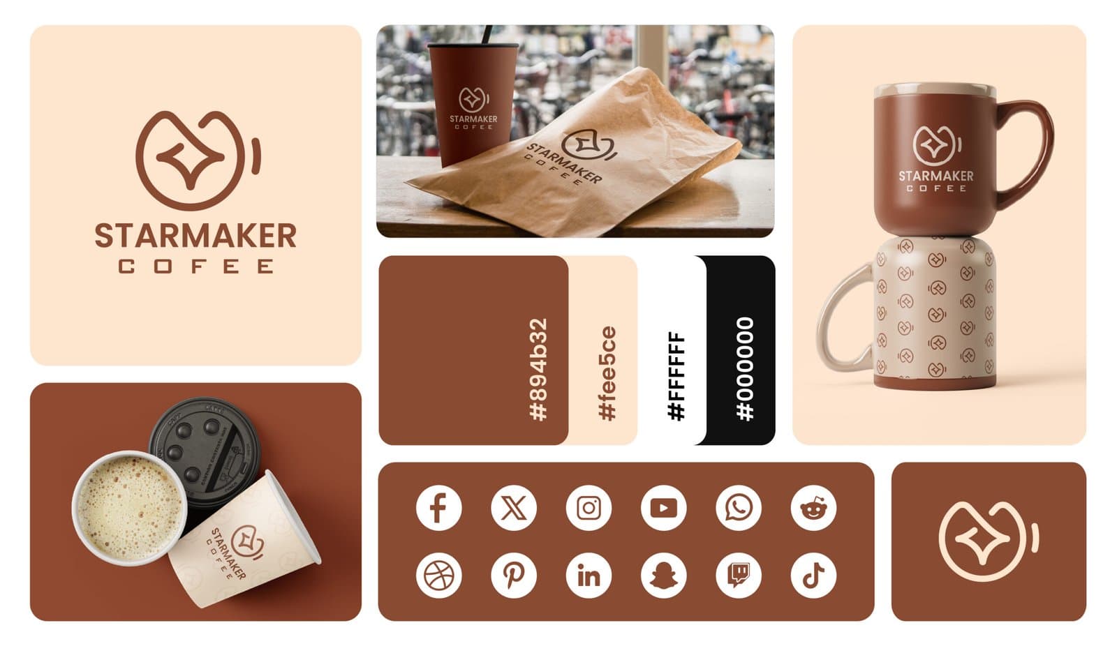 Star Maker Coffee logo and brand identity presentation